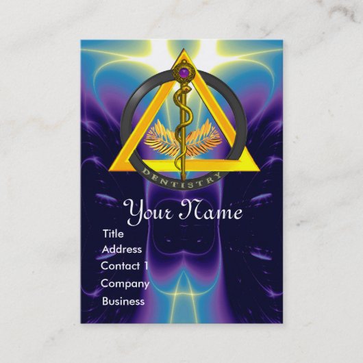 DREHUNG DES ASCLEPIUS-ZAHNCHEN-MONOGRAMM VISITENKARTE (Vorderseite)