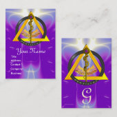 DREHUNG DES ASCLEPIUS-ZAHNCHEN-MONOGRAMM VISITENKARTE (Vorne/Hinten)