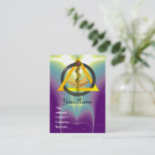 DREHUNG DES ASCLEPIUS-ZAHNCHEN-MONOGRAMM VISITENKARTE (Stehend Vorderseite)