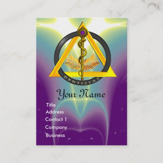 DREHUNG DES ASCLEPIUS-ZAHNCHEN-MONOGRAMM VISITENKARTE (Vorderseite)