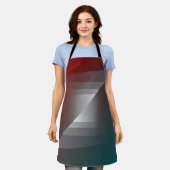 Drehung grau auf aquamariner Bordeaux Schürze (Getragen)