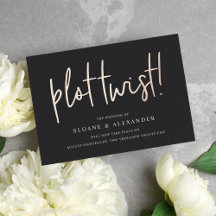 Drehung | Moderne Foil Wedding Date Change Card