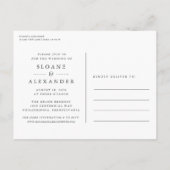 Drehung | Modernes Kupfer-Hochzeitsprogramm Ankündigungspostkarte (Rückseite)