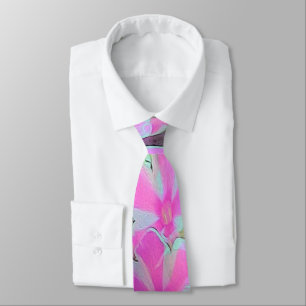 Drehung Phlox (Pink und Weiß) Krawatte
