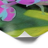 Drehung Phlox (Pink und Weiß) Poster (Ecke)