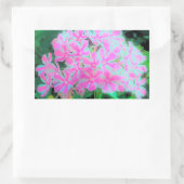 Drehung Phlox (Pink und Weiß) Rechteckiger Aufkleber (Tasche)