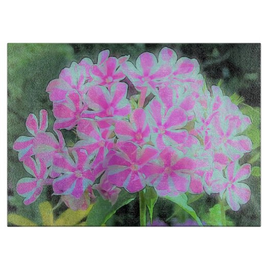 Drehung Phlox (Pink und Weiß) Schneidebrett (Vorderseite)