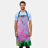 Drehung Phlox (Pink und Weiß) Schürze (Getragen)