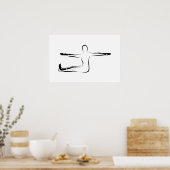 Drehung Pilates Spine Pose Mat Poster (Küche)