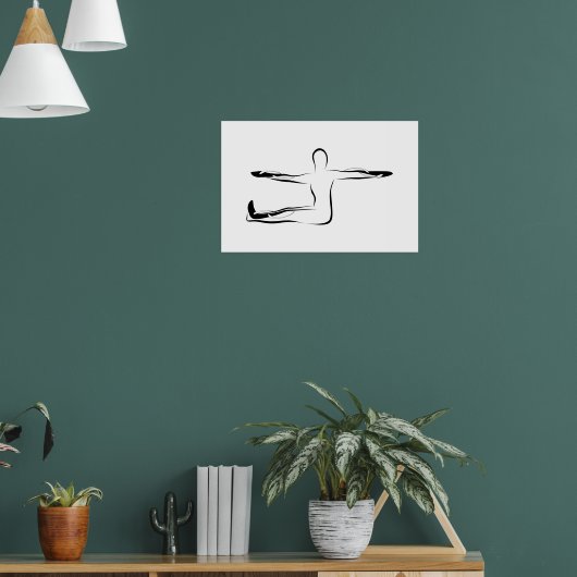 Drehung Pilates Spine Pose Mat Poster (Wohnzimmer 1)