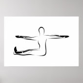 Drehung Pilates Spine Pose Mat Poster (Vorne)
