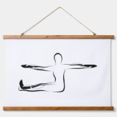 Drehung Pilates Spine Pose Mat Wandteppich Mit Holzrahmen (Vorne)