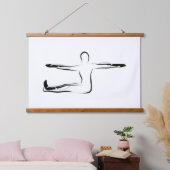 Drehung Pilates Spine Pose Mat Wandteppich Mit Holzrahmen (Schlafzimmer)