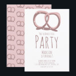 Drehung Salzen Geburtstagsparty Einladung<br><div class="desc">Niedliche Pretzel-Illustration</div>