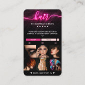 Drehung Schwarz-Rosa-Barber Visitenkarte (Vorderseite)