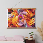 Drehung und Drehungen Wandteppich Mit Holzrahmen (Schlafzimmer)