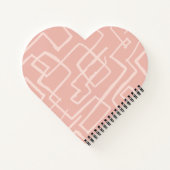 Drehung und Lachs rosa Notizblock (Rückseite)