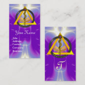 DREHUNG VON ASCLEPIUS DENTIST DENTISTRY MONOGRAM P VISITENKARTE (Vorne/Hinten)