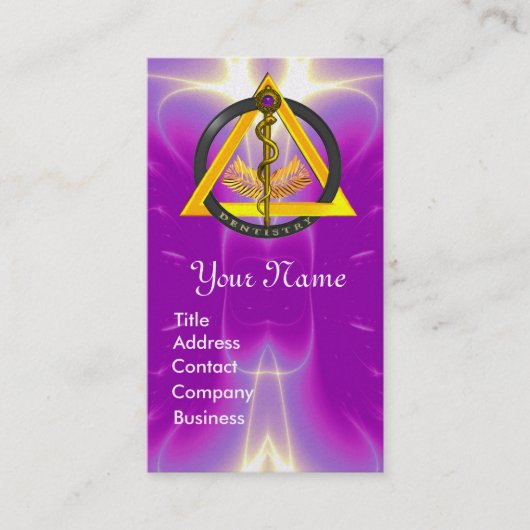 DREHUNG VON ASCLEPIUS DENTIST DENTISTRY MONOGRAM P VISITENKARTE (Vorderseite)