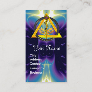 DREHUNG VON ASCLEPIUS DENTIST DENTISTRY MONOGRAM P VISITENKARTE