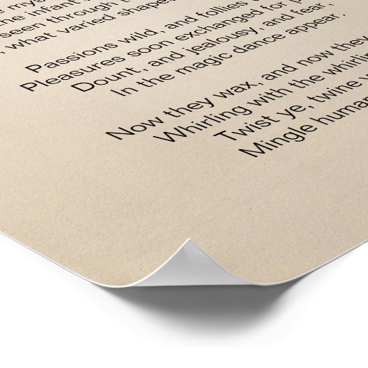 Drehung Ye Twine Ye Gedicht von Walter Scott Vinta Poster (Ecke)