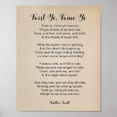 Drehung Ye Twine Ye Gedicht von Walter Scott Vinta Poster (Vorne)