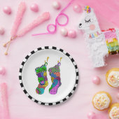 Drehung zum WeihnachtsStrumpf Pappteller (Party)