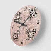 Drehungen von Pastelltöpfen Runde Wanduhr (Winkel)