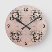 Drehungen von Pastelltöpfen Runde Wanduhr (Vorderseite)