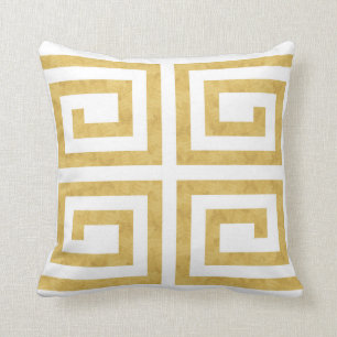 Drehungs-Goldweiße Dekor-Weiche Kissen