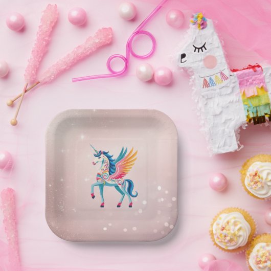 Drehunicorn Pappteller (Party)