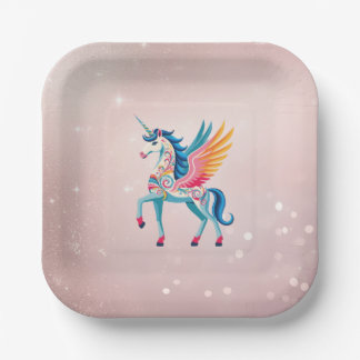Drehunicorn Pappteller