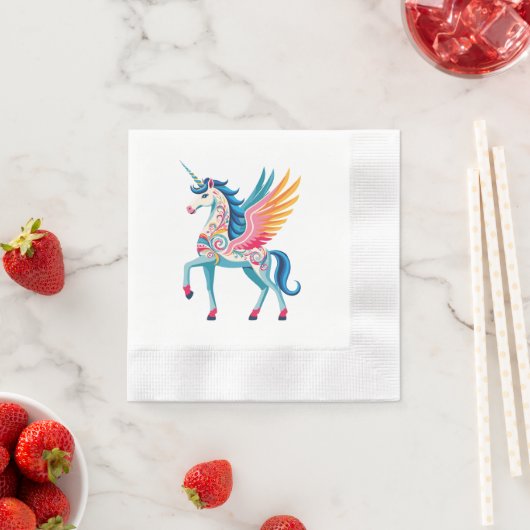 Drehunicorn Serviette (Beispiel)