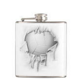 Drehvolleyball-Flasche Flachmann (Vorderseite)