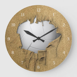 Drehvolleyball-Uhr Große Wanduhr