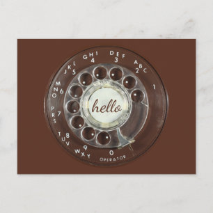 Drehwählscheibe-Design Postkarte