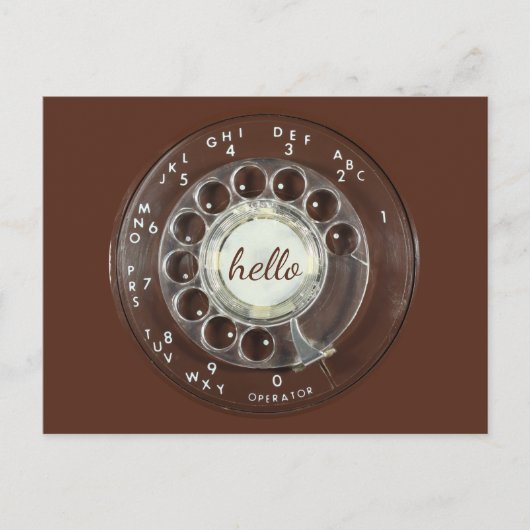 Drehwählscheibe-Design Postkarte (Vorderseite)