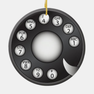 Drehwählscheibe Keramik Ornament
