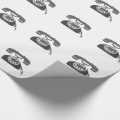 Drehwählscheibentelefon Geschenkpapier (Ecke)