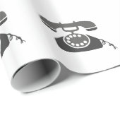 Drehwählscheibentelefon Geschenkpapier (Rolleneckpunkt)