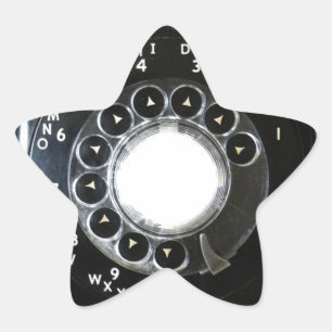 Drehwählscheibentelefon Stern-Aufkleber