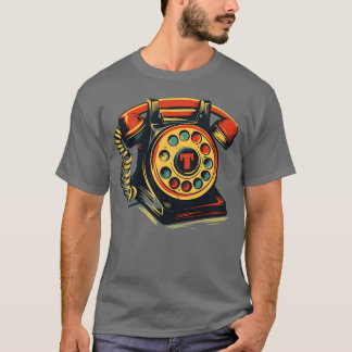 Drehwählscheibentelefon Vintage-Geschenk T-Shirt