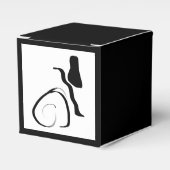 Drehzyklus: Abstrakt Schwarz/Weiß Geschenkschachtel (Vorderseite)