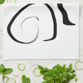 Drehzyklus: Abstrakt Schwarz/Weiß Geschirrtuch (Gefaltet)