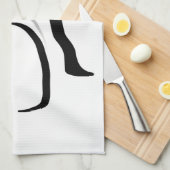 Drehzyklus: Abstrakt Schwarz/Weiß Geschirrtuch (Viertel Falte)