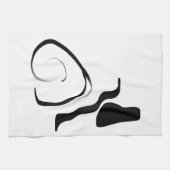 Drehzyklus: Abstrakt Schwarz/Weiß Geschirrtuch (Horizontal)