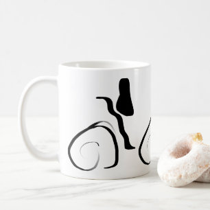 Drehzyklus: Abstrakt Schwarz/Weiß Kaffeetasse