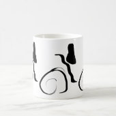 Drehzyklus: Abstrakt Schwarz/Weiß Kaffeetasse (Mittel)