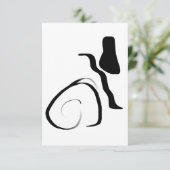 Drehzyklus: Abstrakt Schwarz/Weiß Karte (Stehend Vorderseite)