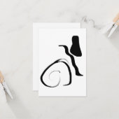 Drehzyklus: Abstrakt Schwarz/Weiß Karte (Vorderseite/Rückseite Beispiel)